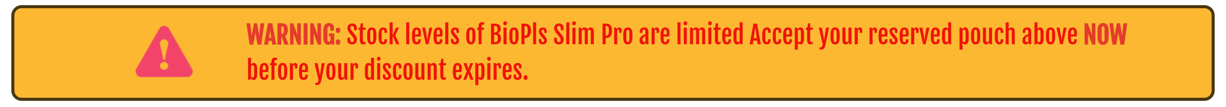 BioPls Slim Pro - WARNING
